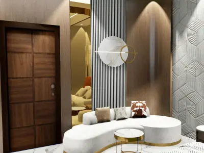 luxury minimal bedroom Free 3D model
