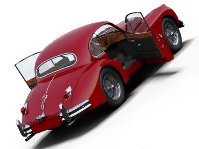 Jaguar XK140 FHC 3D model