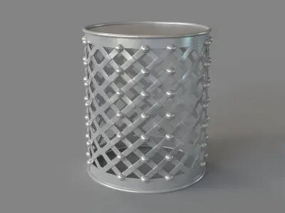 Alden Side Table Silver Grey Smoke 3D model