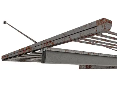 Motorized Pergola 1 worn 1 3D model