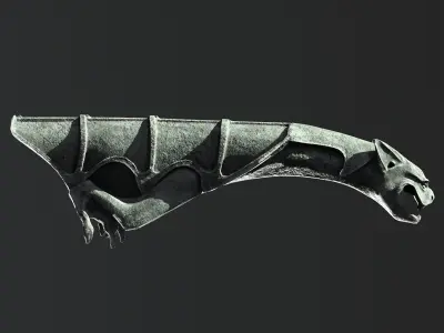 Waterspout Gargoyle Vrykolakas Low-poly 3D model