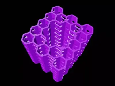 3D Print Ready Honeycomb Pen Pencil Holder Free 3D print model