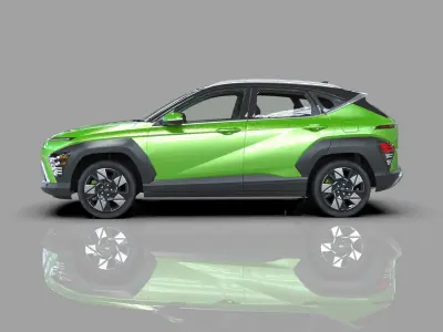 Hyundai Kona 2024 HQ interior 3D model