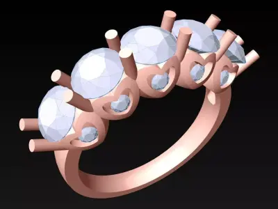 Diamond Ring - Womens Rings - N410444 3D print model