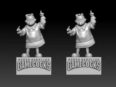 NCAA - South Carolina Gamecocks mascot statue  3D print model