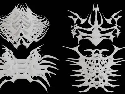 Chrome Shapes Pack 01 3D model