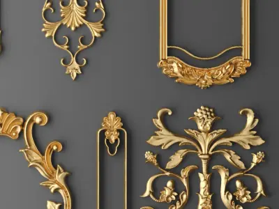 Frame molding set 3D model