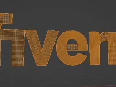 Fiverr 3D Logo Low-poly 3D model