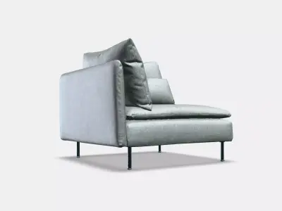 SODERHAMN Corner section cover 1 Low-poly 3D model