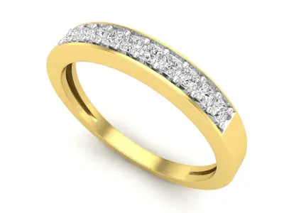 AV 681 Princess Diamond Ladies Wedding Ring 3D print model