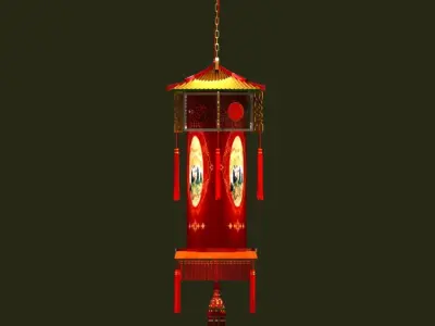 Chinese Palace Lantern 3D model 21