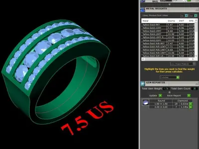 Luxury Men Rings Designs 6MR014 3D print model