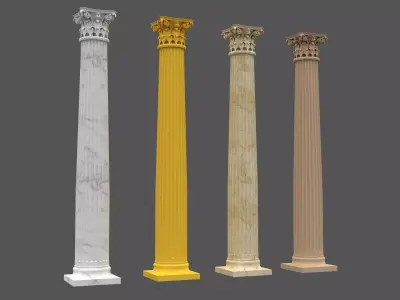 Corinthian Column 3d Model 01 3D model