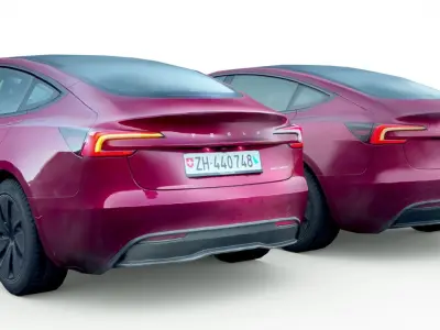 Tesla Model 3 dual motor 2024 Low-poly 3D model