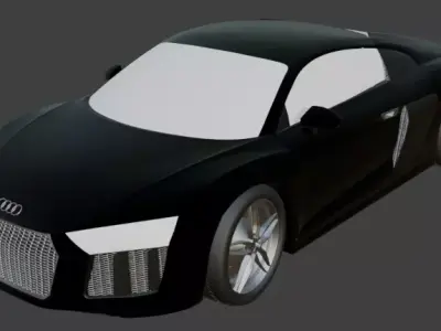 HD Audi V8 Car Model 3D 3D model