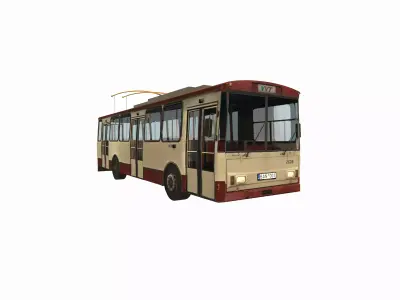 Soviet Trolleybus Low-poly 3D model