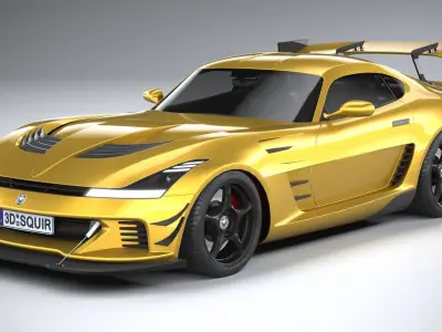 Generic RaceCar 2022 LowPoly 3D model