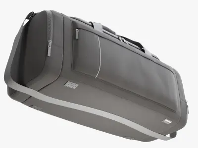 Duffel sport travel bag dark gray 3D model