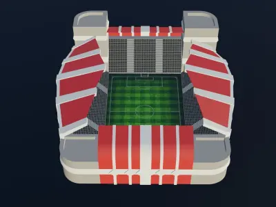 Football Stadium - Benfica Low-poly 3D model