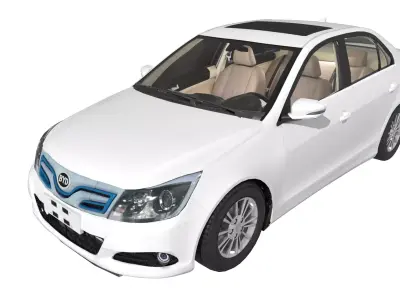 BYD EVNew Energy Vehicle with Interior Low-poly 3D model