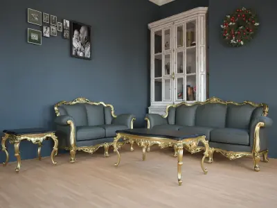 Interior Sofa Set  35 - For CNC and Interior 4 in 1 3D model