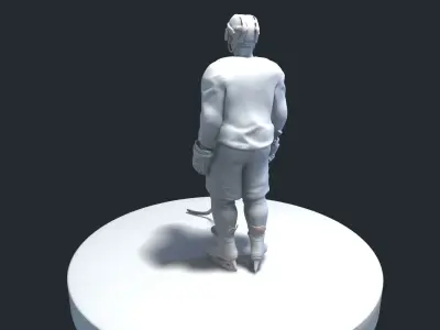 HOCKEY PLAYER POSE 3 MODEL NO TEXTURE 3D print model
