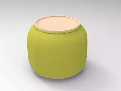Conga Pouf Low-poly 3D model