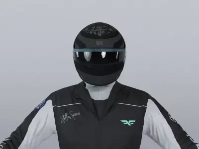 Racing Driver Realistic 3D model