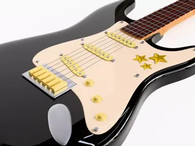 Fender Stratocaster Electric Guitar 3D model 3D model