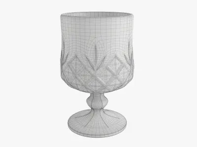 Glass goblet 03 3D model