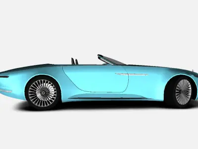 Mercedes-Maybach Vision 6 Cabriolet 2017 Gameready Low-poly 3D model