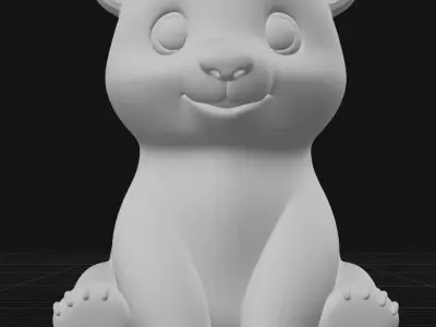 Christmas polar bear decoration 3D print model