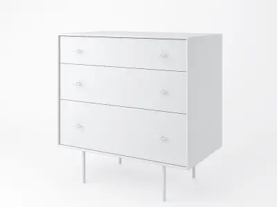 West Elm Modernist Wood Lacquer Dresser Winter Wood 3D model