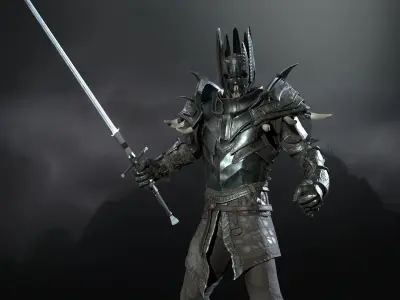 DeathKnight2 lord of rings armor Low-poly 3D model