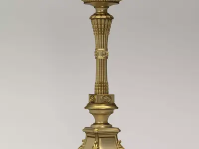 Carved Candle Holder 3D model