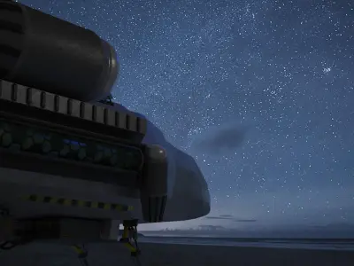 Space Ship 3d Model 3D model