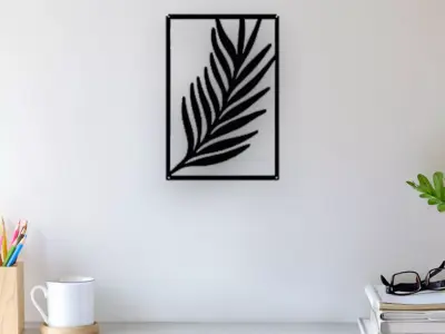 Leaf Wall Art 3D print model 4