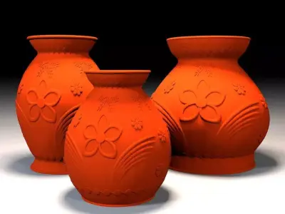 Flowervase set 2 3D print model