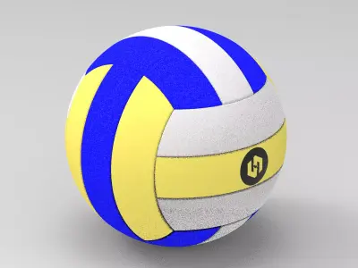 Volleyball ball Low-poly 3D model