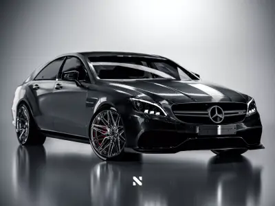 Mercedes Benz CLS 63s AMG - Fully Rigged Ready For Animation  3D model