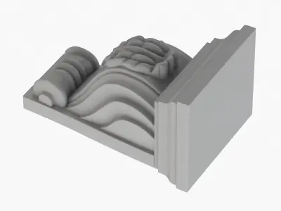 Scroll Corbel 29 3D model