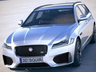 Jaguar XFS Sportbrake 2018  3D model