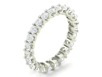 U Shaped Eternity Ring 2 point 4 mm stone size swiss 9 and EU49 3D print model