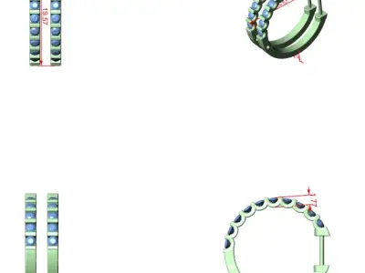  Diamond Hoops  3D print model