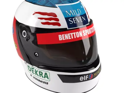 Helmet Michael Schumacher 1994 3D model