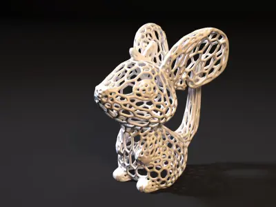 Mouse Voronoi 3D print model