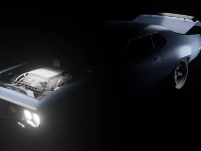 1971 Plymouth GTX Low-poly 3D model