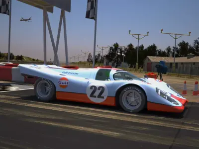Porsche 917K 22 Gulf - 24h Le Mans 1970 3D model