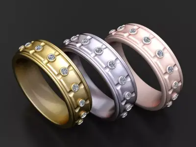 gold ring design  3D print model