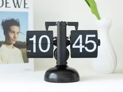 design retro flip table clock 3D model